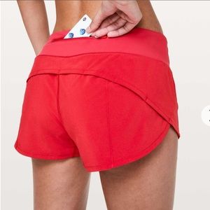 Lululemon Speed Up Shorts in Red
